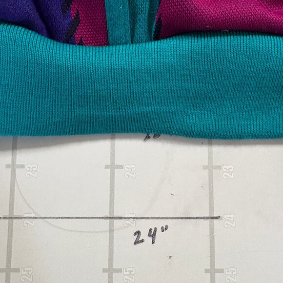 Vintage Alfred Dunner Cardigan Sweater Womens L Green Blue Button Up Cottage - Picture 8 of 8